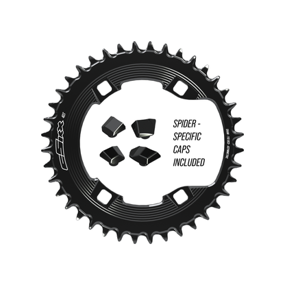 110bcd Asym 4bolt 1x Chainring (Fits Shimano cranks and others, NOT SRAM cranks)